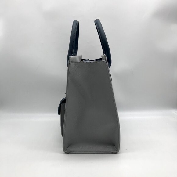 Like Dreams Navy Veda Two-Tone Buckle Medium Satchel Bag - Picture 3 of 11